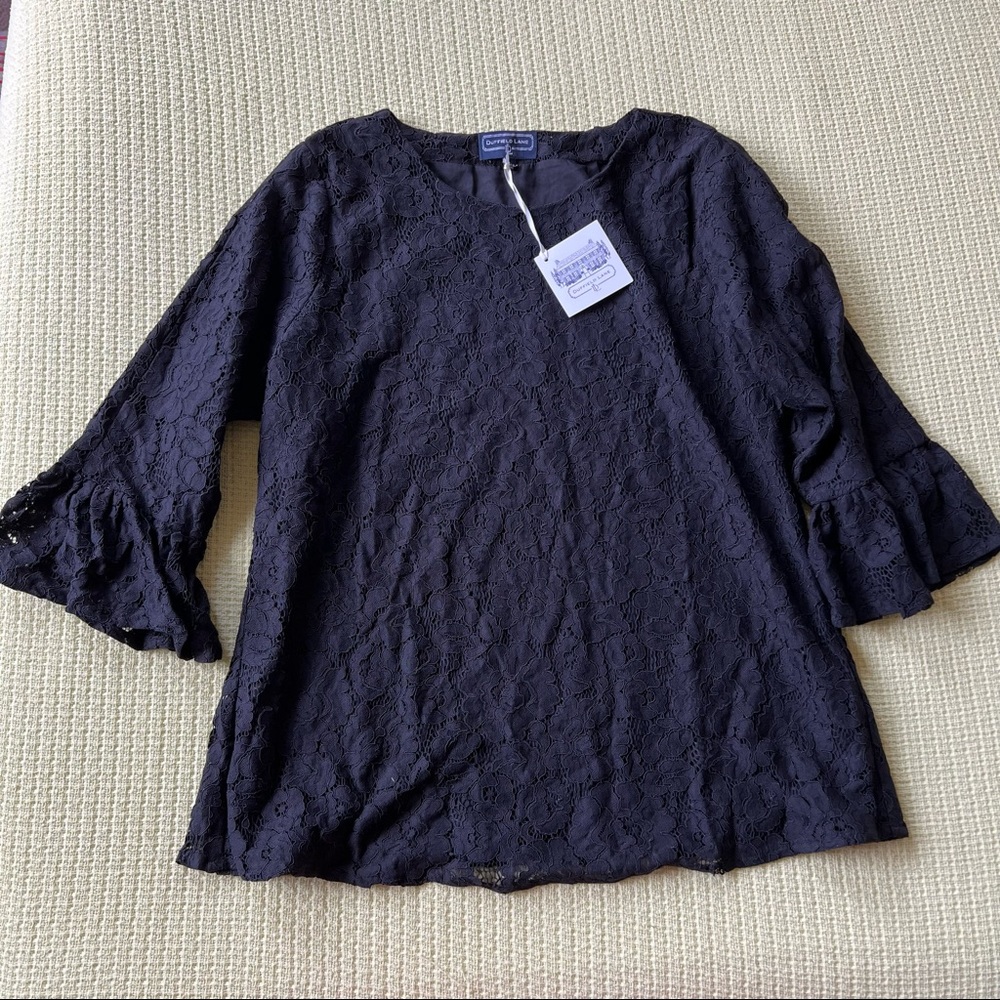 NWT Black lace top